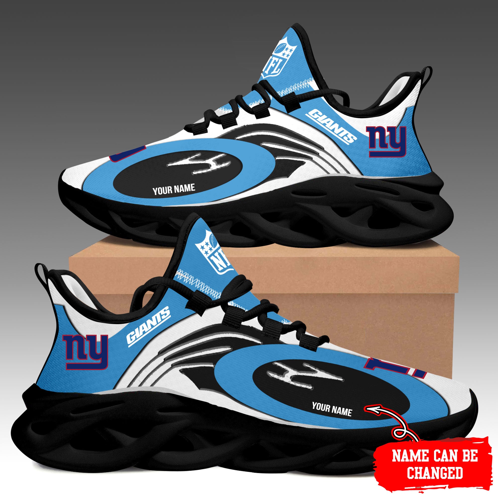 Ideafootwear New York Giants Max Soul Shoes Sneakers For Men And Women 14