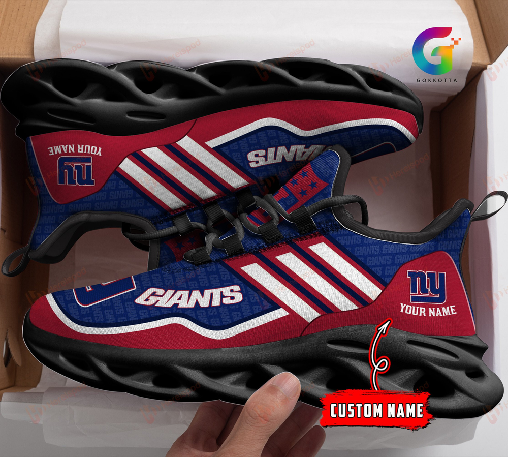 Ideafootwear New York Giants Max Soul Shoes Sneakers For Men And Women 22