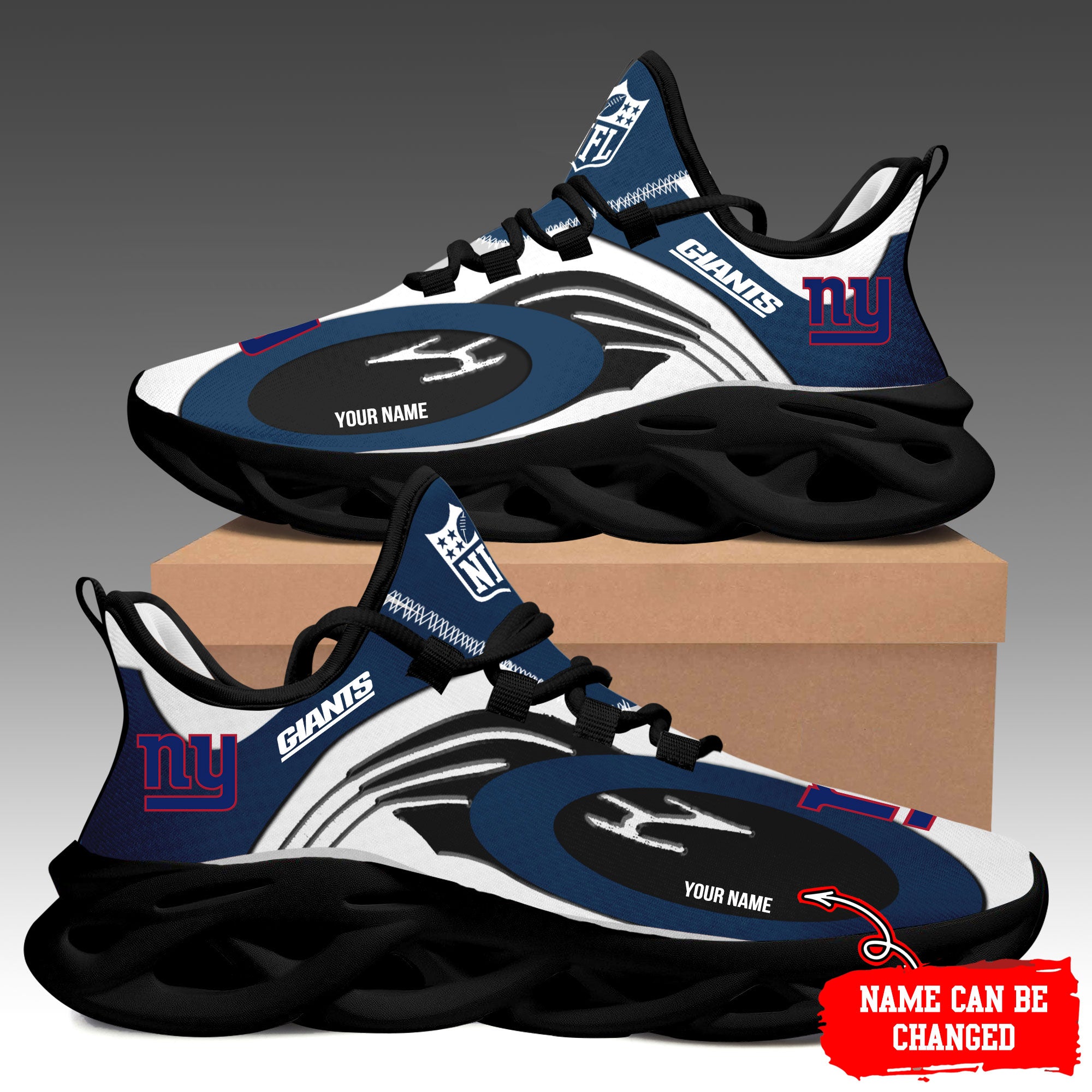 Ideafootwear New York Giants Max Soul Shoes Sneakers For Men And Women 11