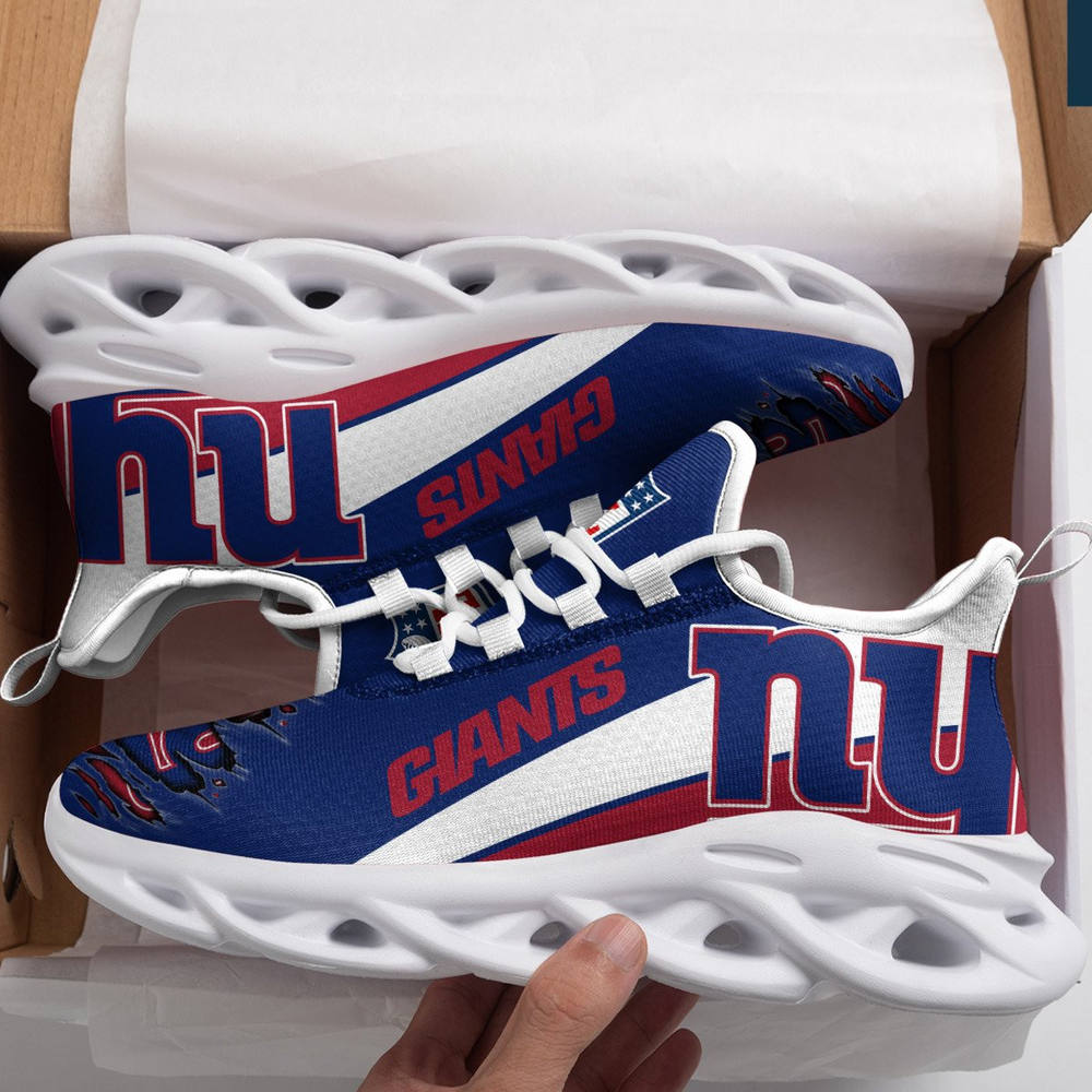 Ideafootwear New York Giants Max Soul Shoes Sneakers For Men And Women 4