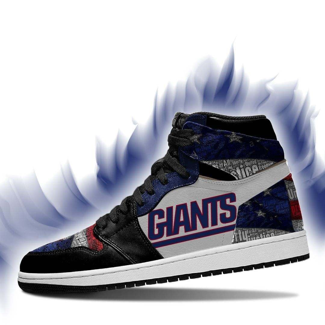 Ideafootwear New York Giants NFL AJ1 High Sneakers Shoes For Men And Women 1