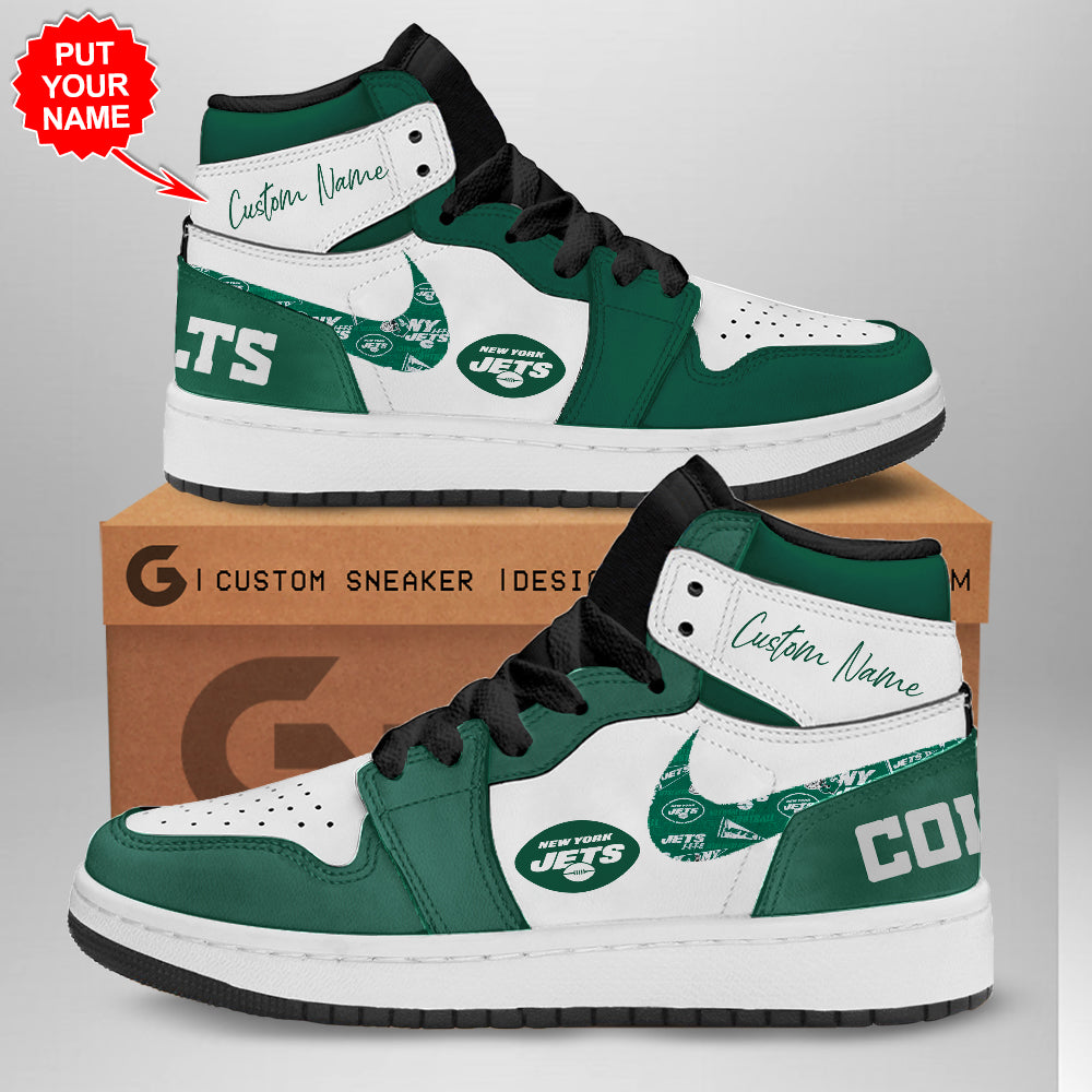 Ideafootwear New York Jets AJ1 High Sneakers Shoes For Men And Women 4