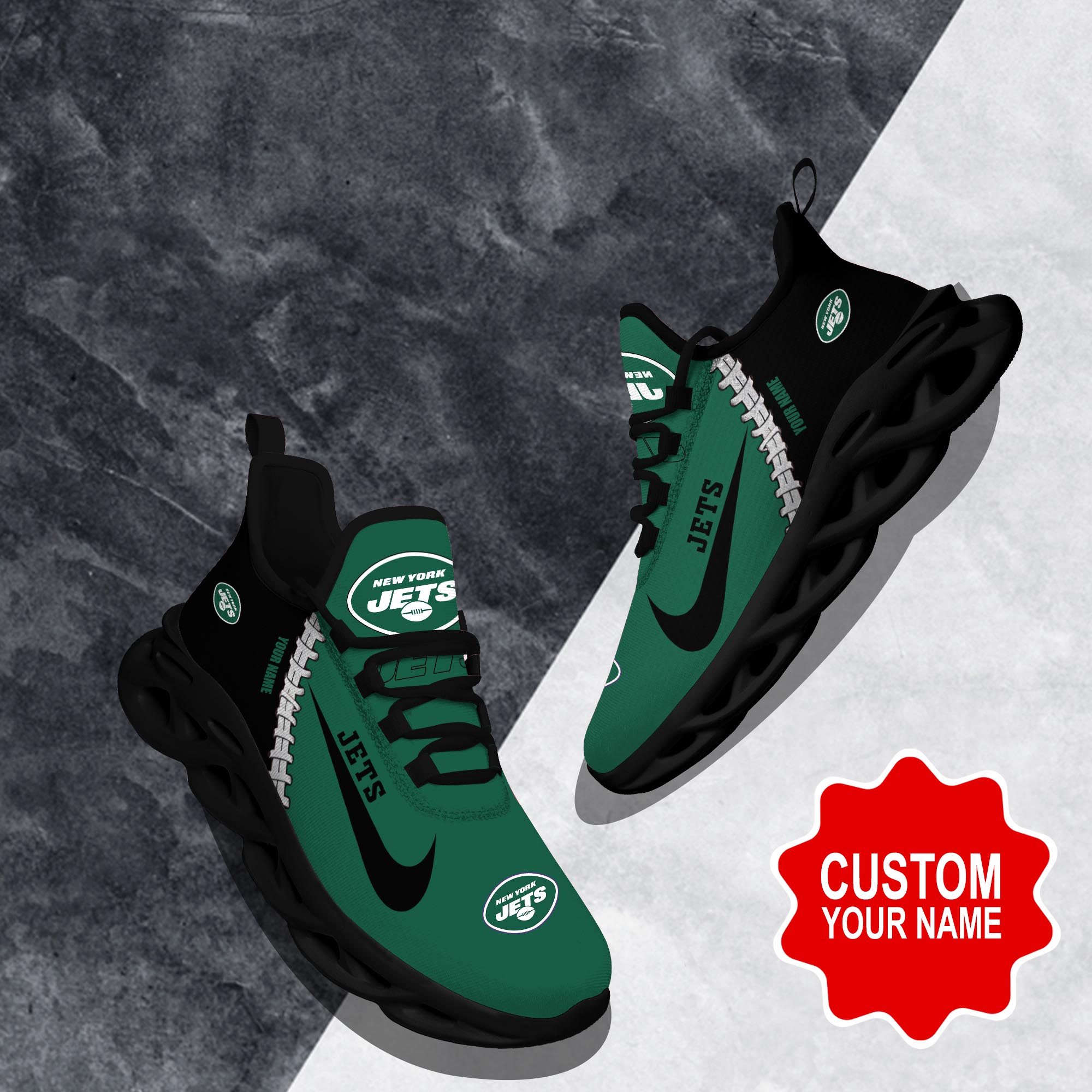 Ideafootwear New York Jets Max Soul Shoes Sneakers For Men And Women 31