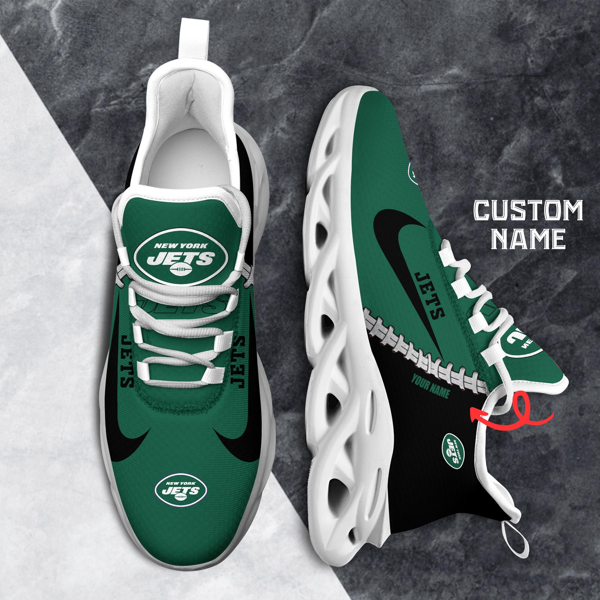 Ideafootwear New York Jets Max Soul Shoes Sneakers For Men And Women 31