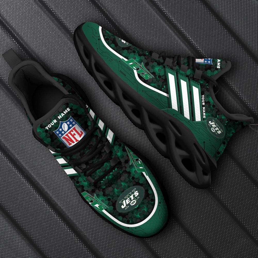 Ideafootwear New York Jets Max Soul Shoes Sneakers For Men And Women 37