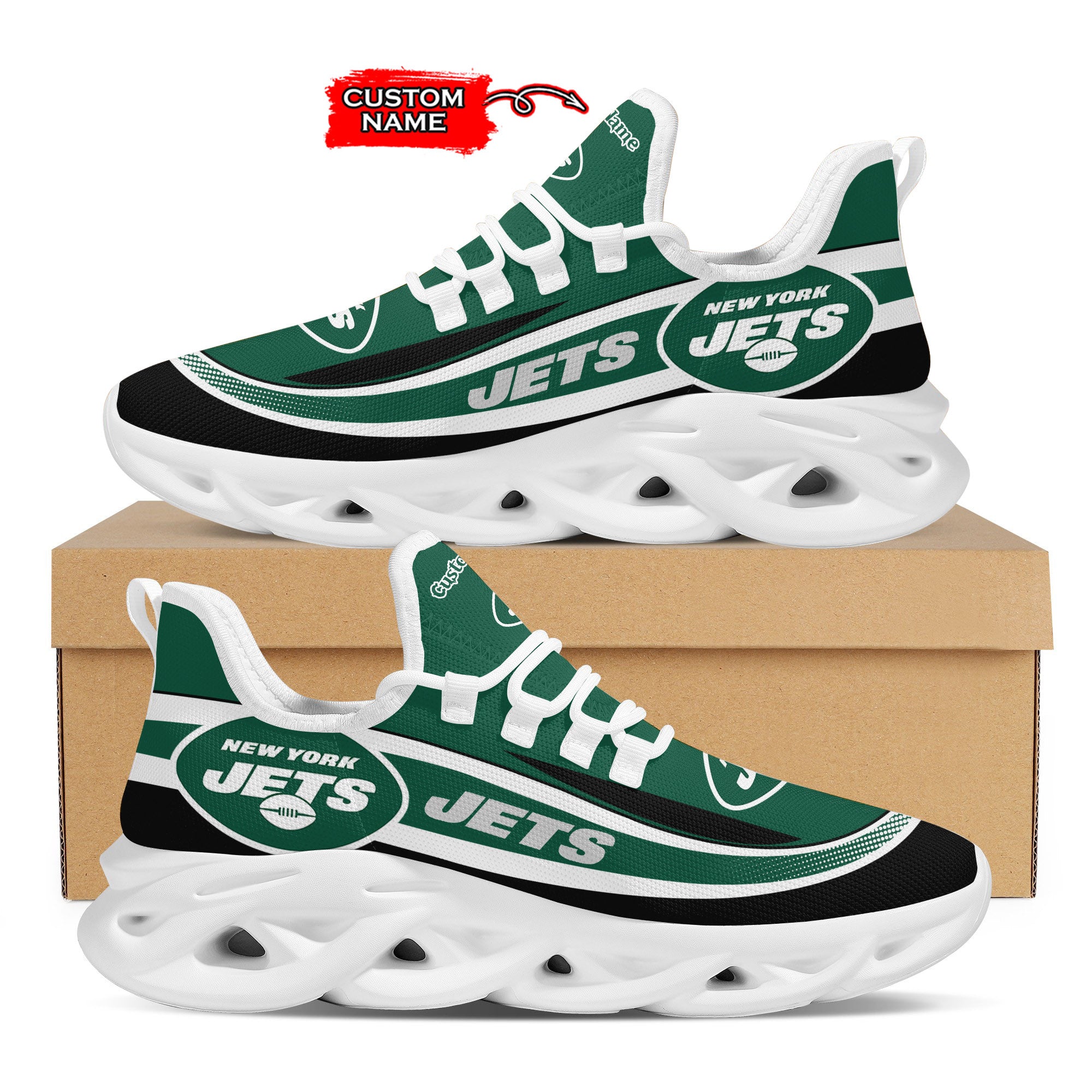 Ideafootwear New York Jets Max Soul Shoes Sneakers For Men And Women 33