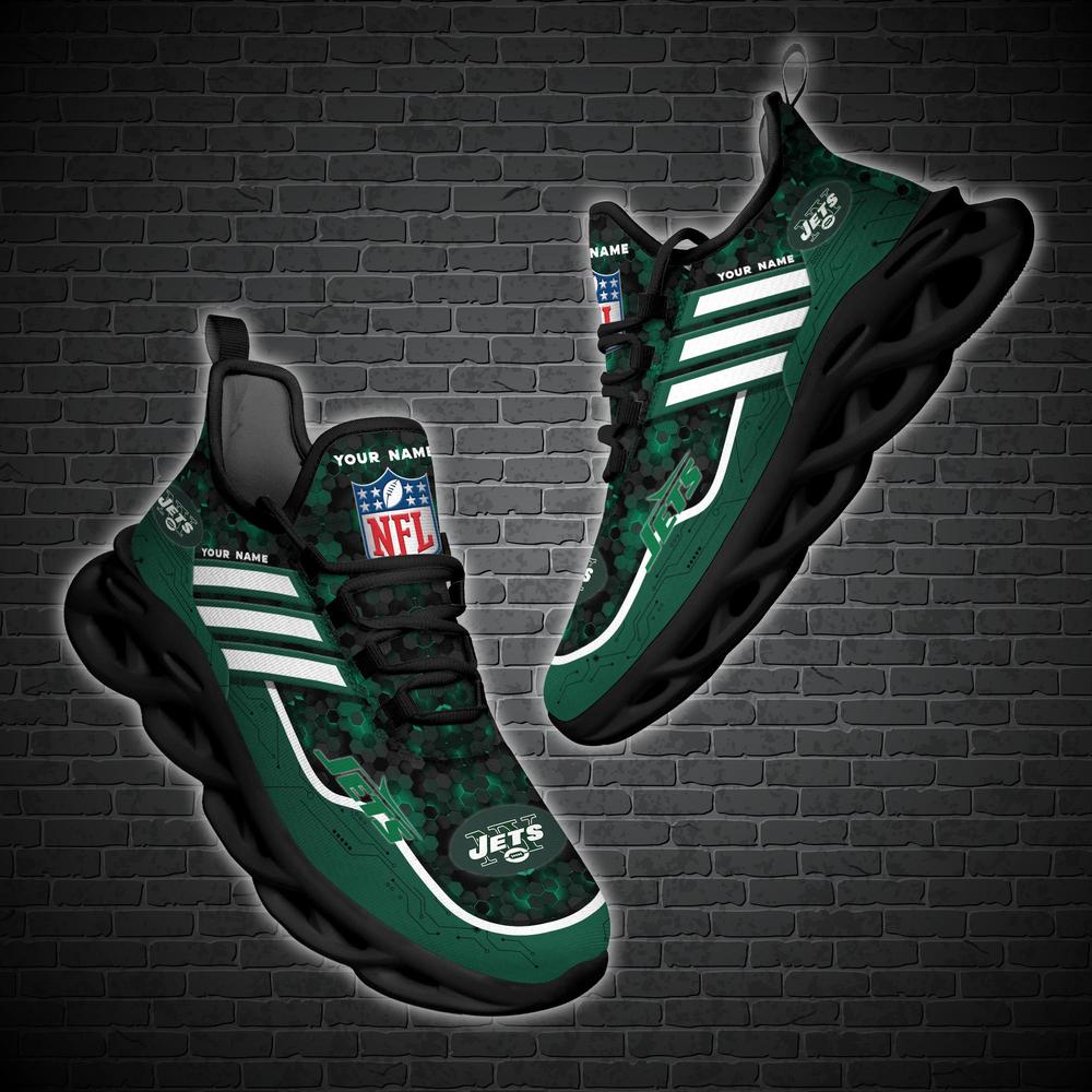 Ideafootwear New York Jets Max Soul Shoes Sneakers For Men And Women 37