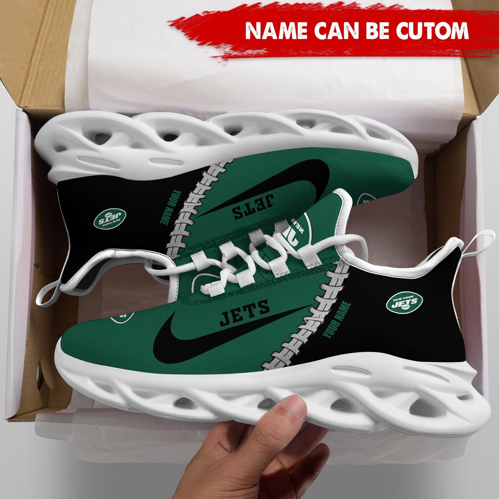 Ideafootwear New York Jets Max Soul Shoes Sneakers For Men And Women 31