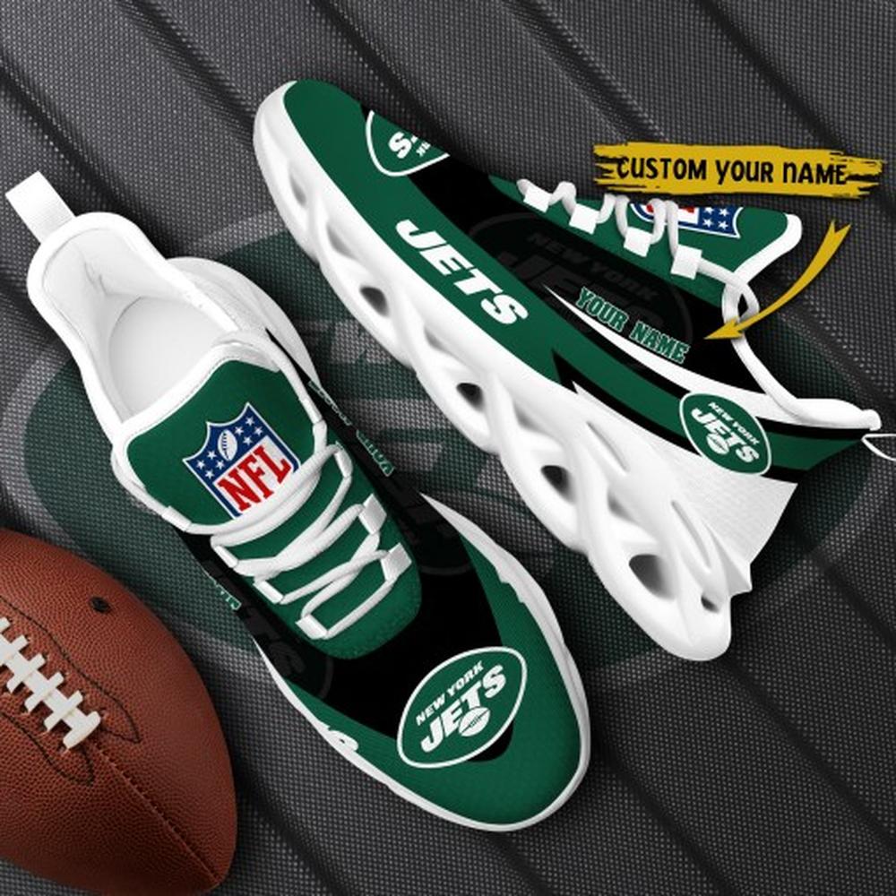 Ideafootwear New York Jets Max Soul Shoes Sneakers For Men And Women 39