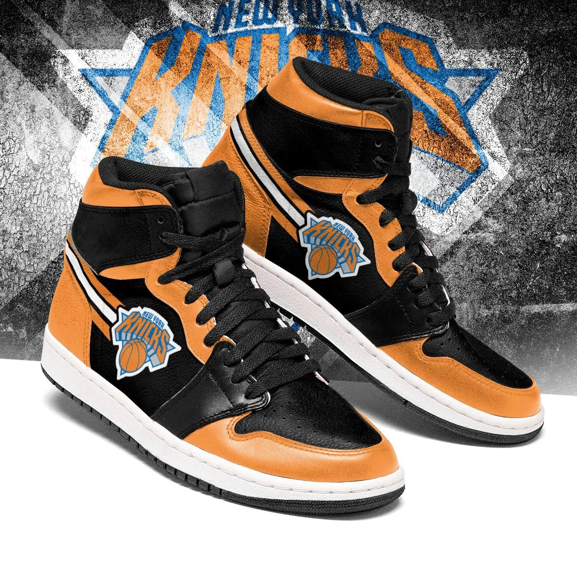 Ideafootwear New York Knicks NBA AJ1 High Sneakers Shoes For Men And Women 3