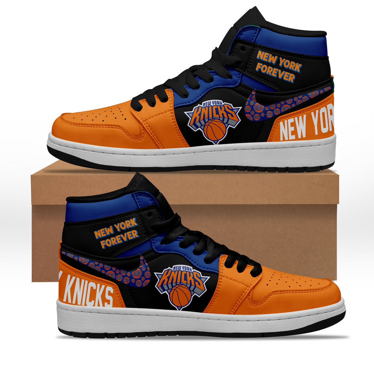 Ideafootwear New York Knicks AJ1 High Sneakers Shoes For Men And Women 8