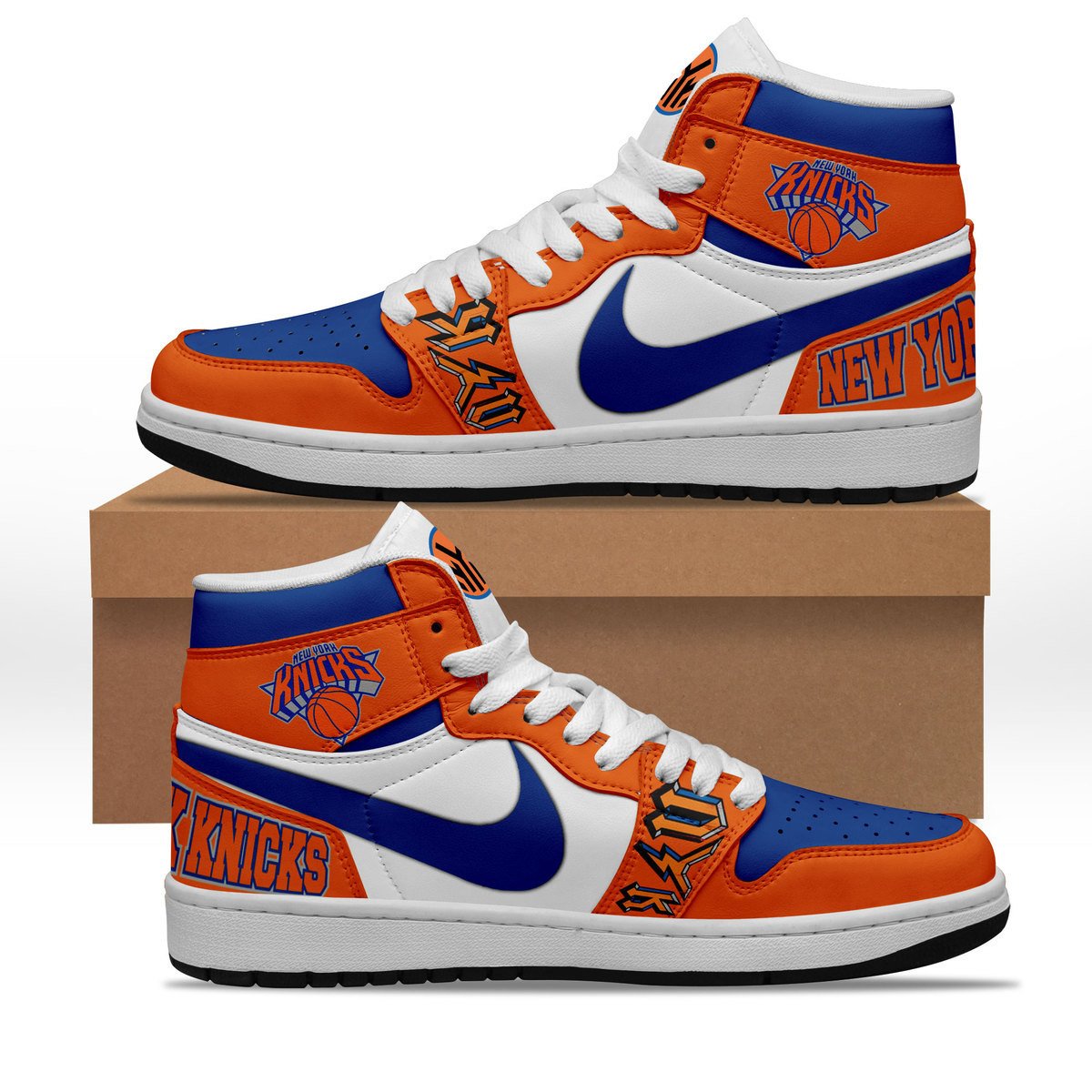 Ideafootwear New York Knicks AJ1 High Sneakers Shoes For Men And Women 9
