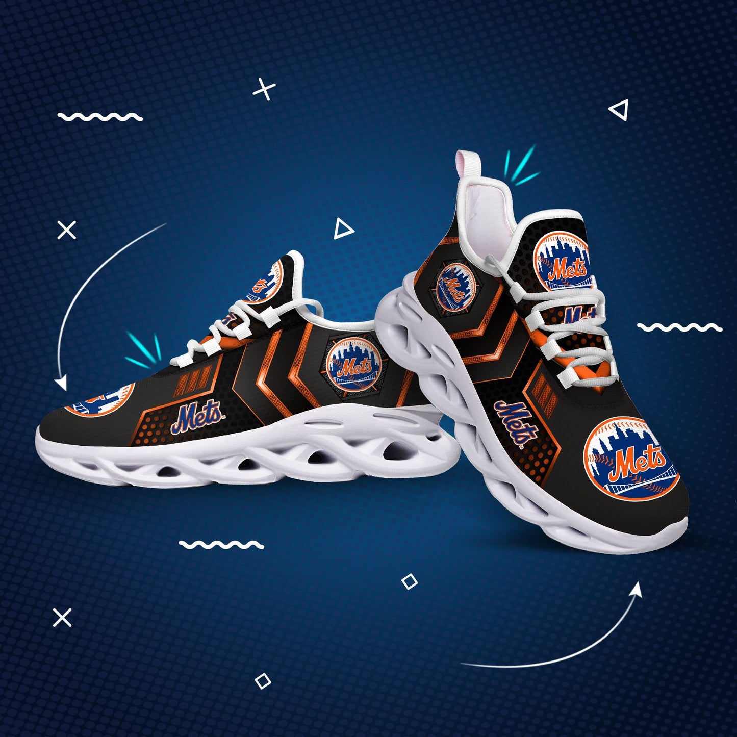 Ideafootwear New York Mets Max Soul Shoes Sneakers For Men And Women 1