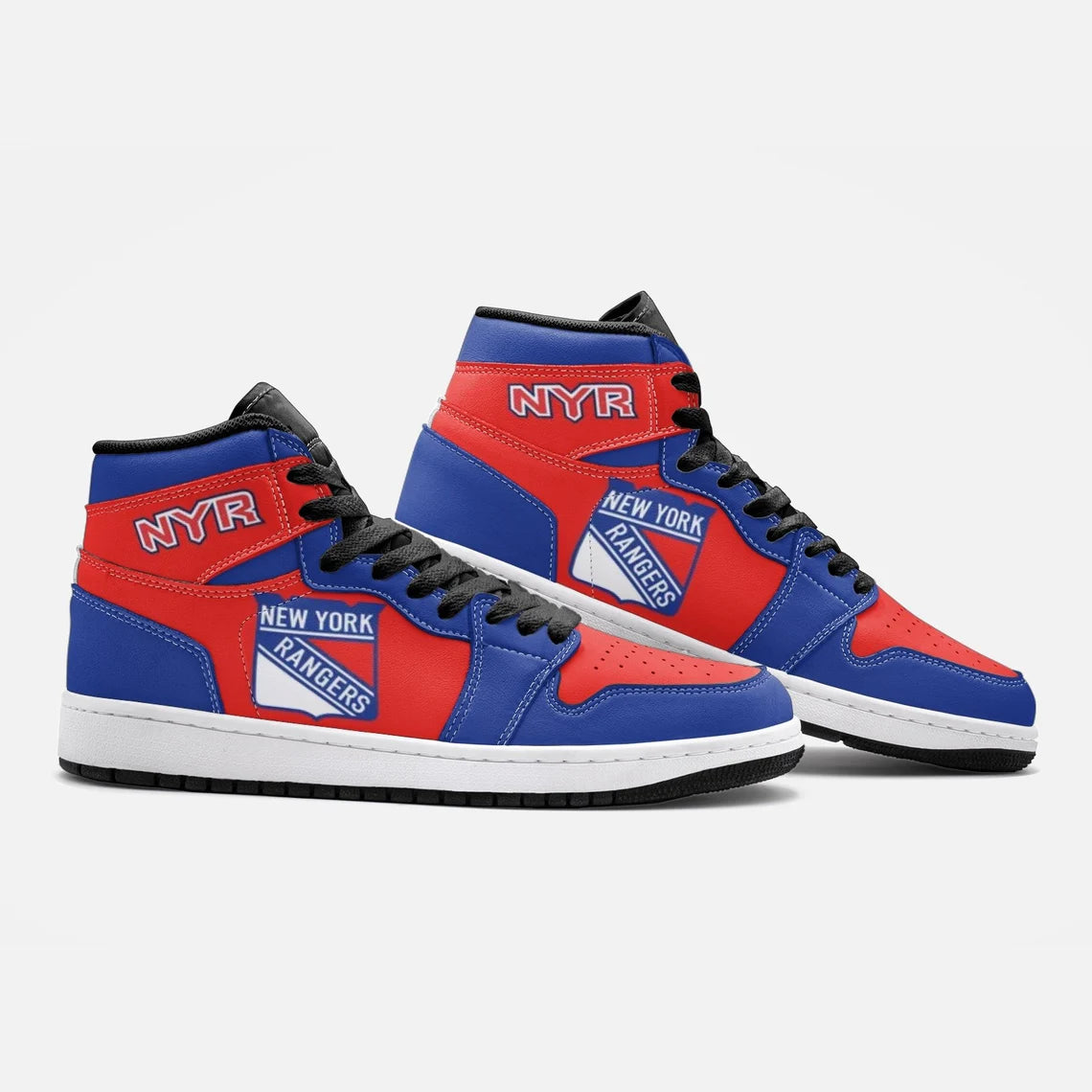 Ideafootwear New York Rangers AJ1 High Sneakers Shoes For Men And Women 6