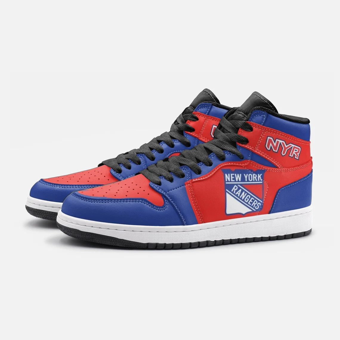 Ideafootwear New York Rangers AJ1 High Sneakers Shoes For Men And Women 6