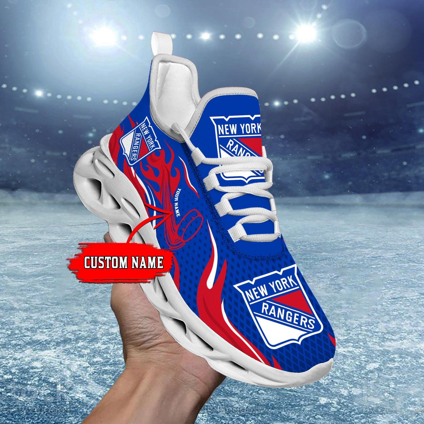 Ideafootwear New York Rangers Max Soul Shoes Sneakers For Men And Women 3