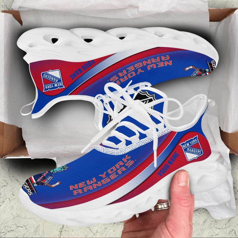 Ideafootwear New York Rangers Max Soul Shoes Sneakers For Men And Women 2