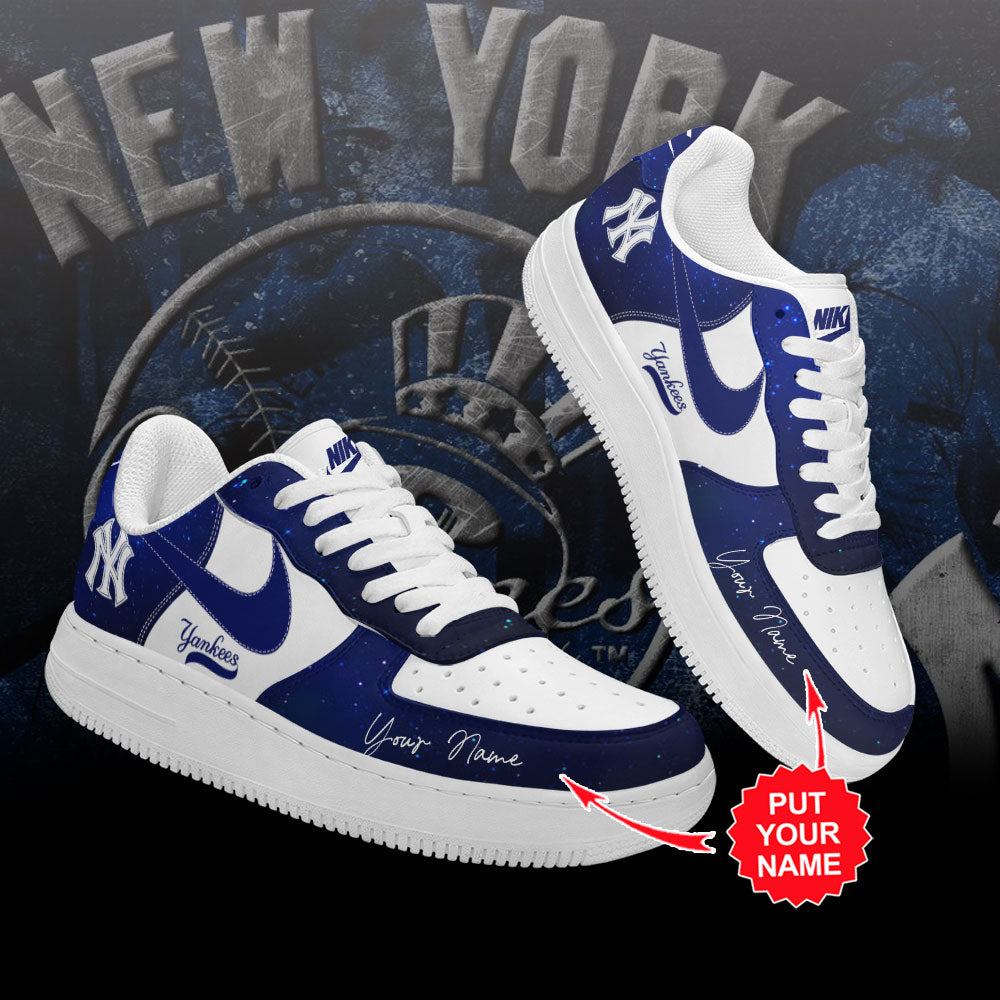 Ideafootwear New York Yankees Air Low-Top Sneakers Shoes For Men And Women 1