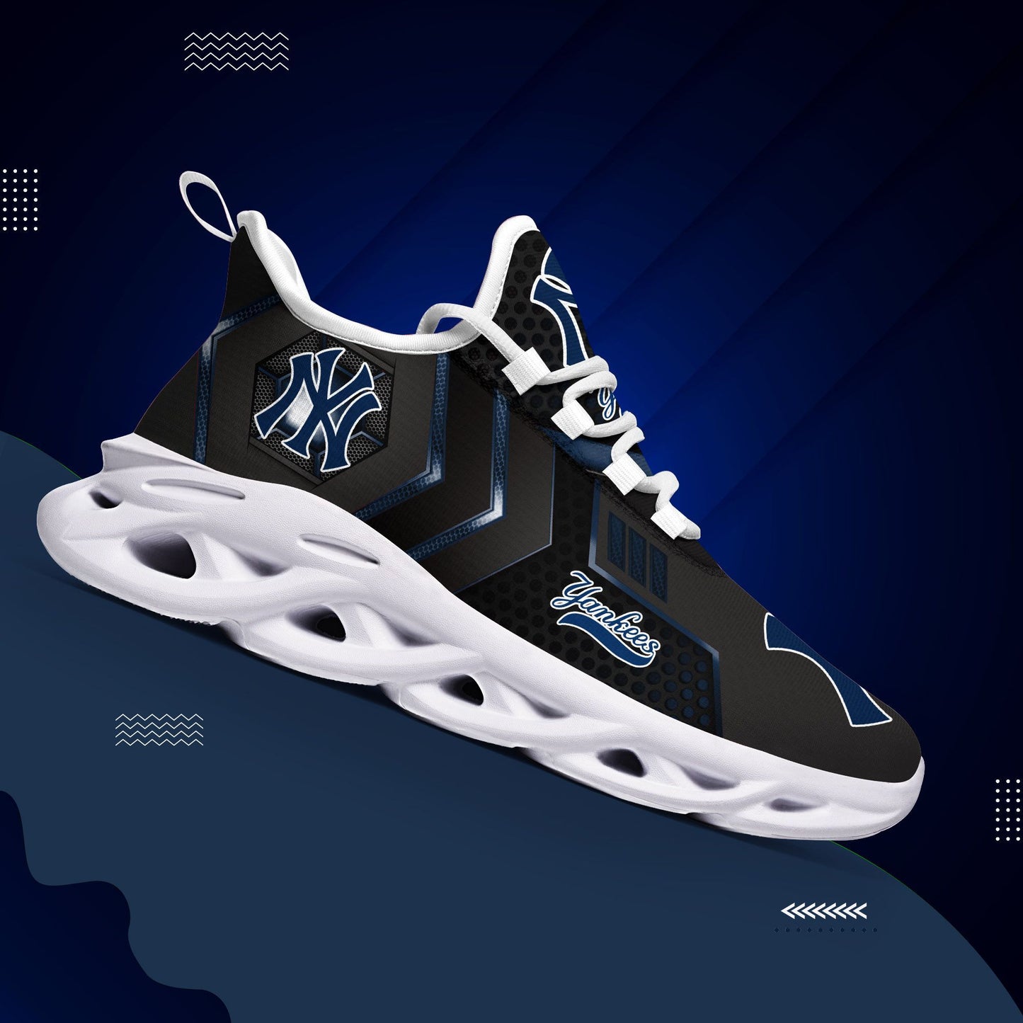 Ideafootwear New York Yankees Max Soul Shoes Sneakers For Men And Women 37