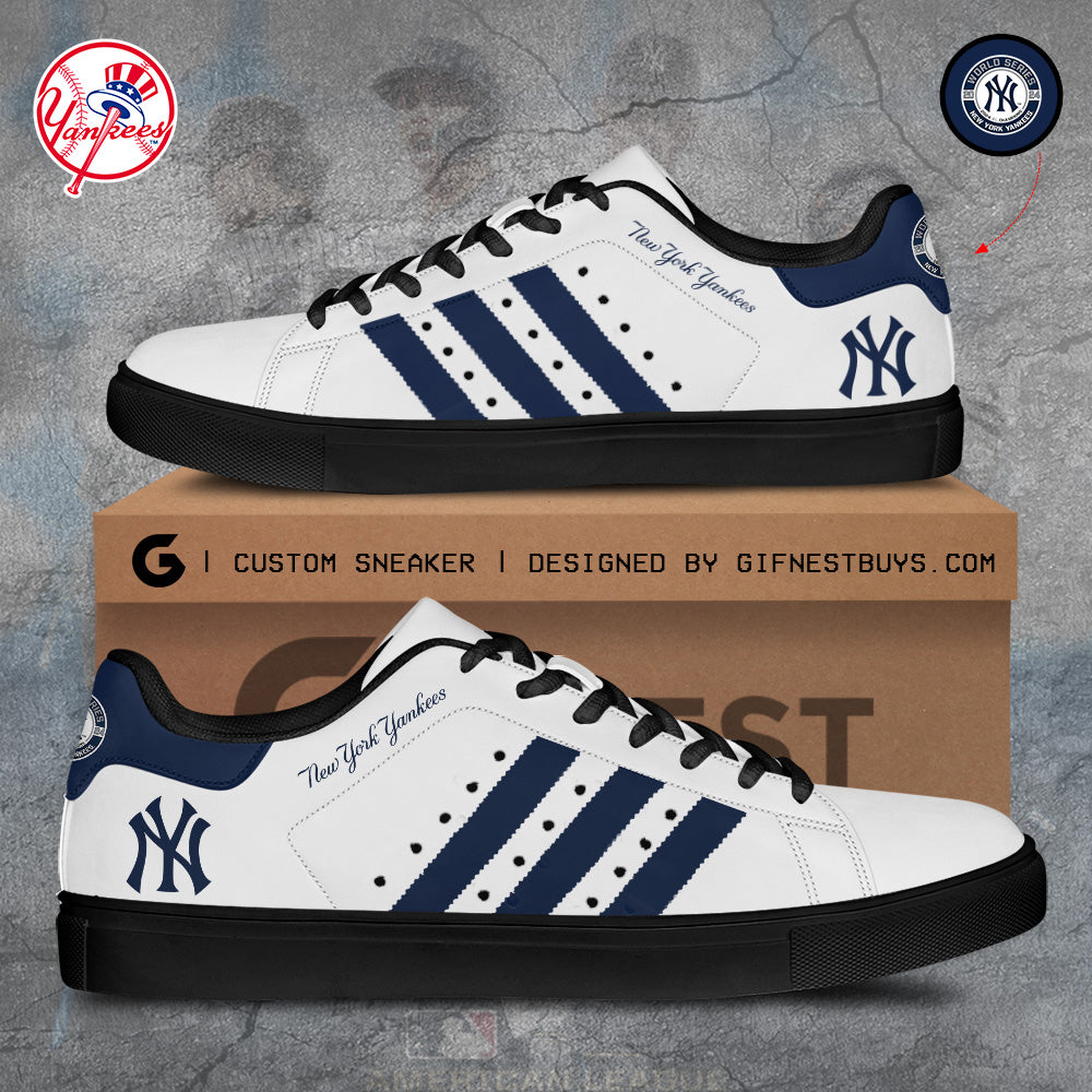 Ideafootwear New York Yankees Skate Stan Shoes Sneakes For Men And Women 1