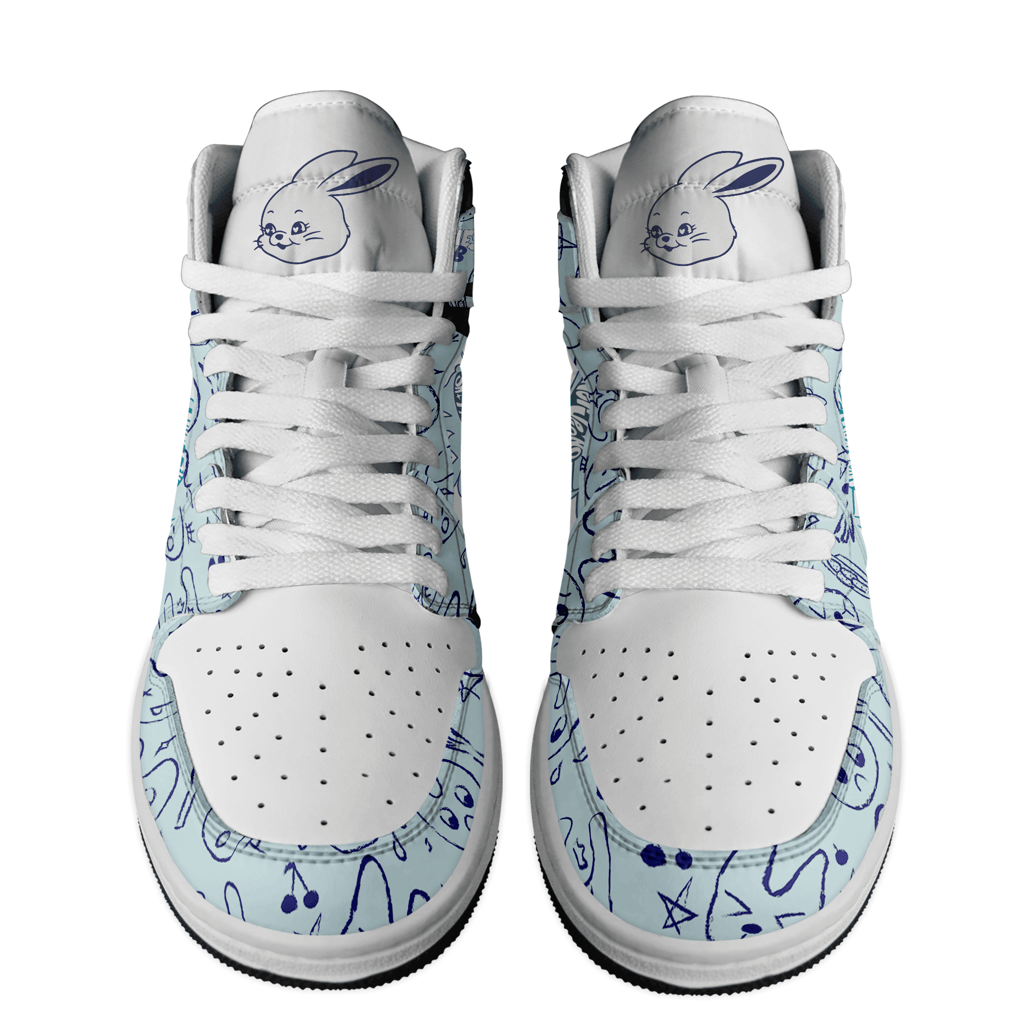 Ideafootwear NewJeans Bunnies AJ1 High Sneakers Shoes For Men And Women 1