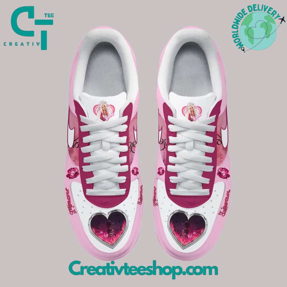 Ideafootwear Nicki Minaj Pink Friday Air Low-Top Sneakers Shoes For Men And Women 1