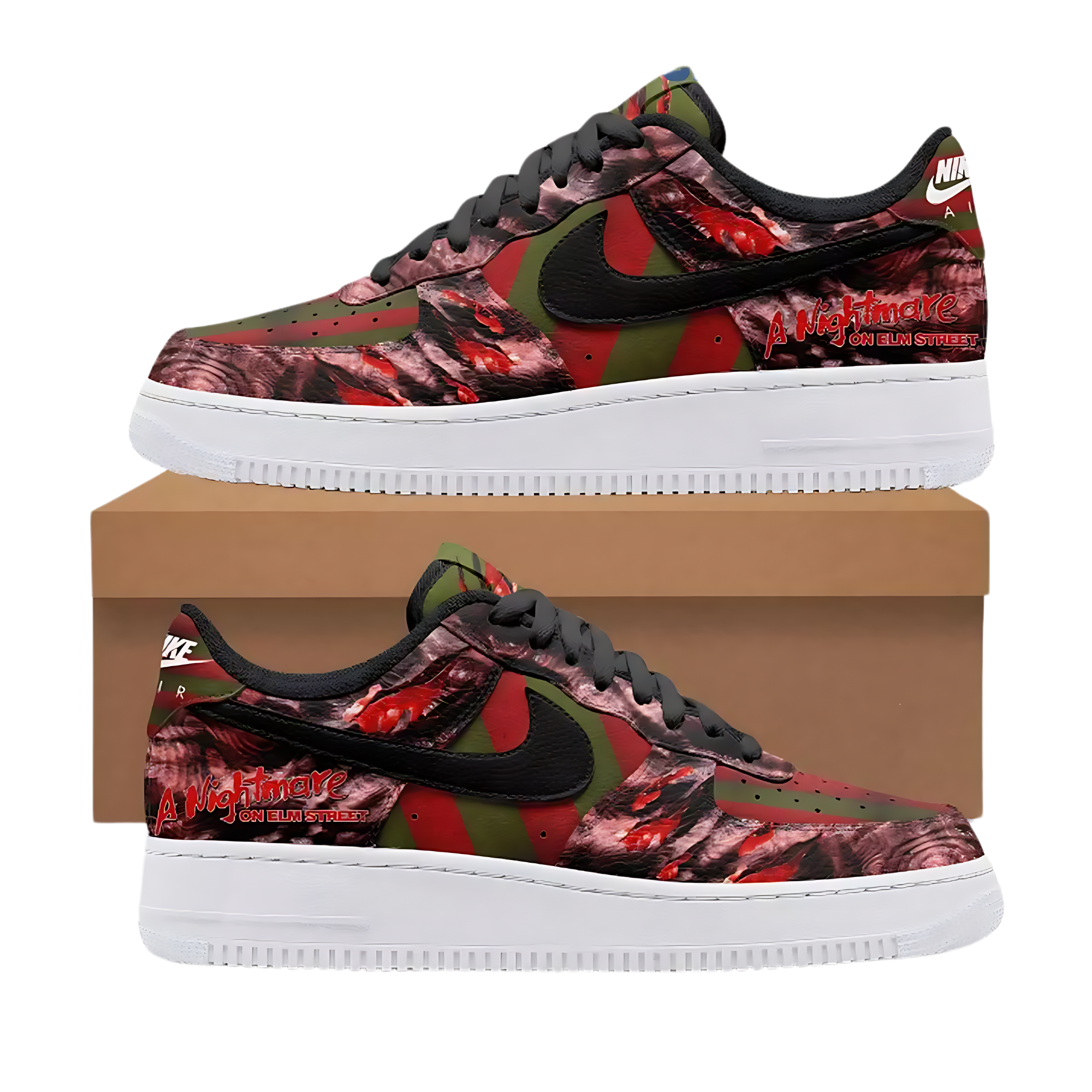 Ideafootwear Nightmare On Elm Street Air Low-Top Sneakers Shoes For Men And Women 1