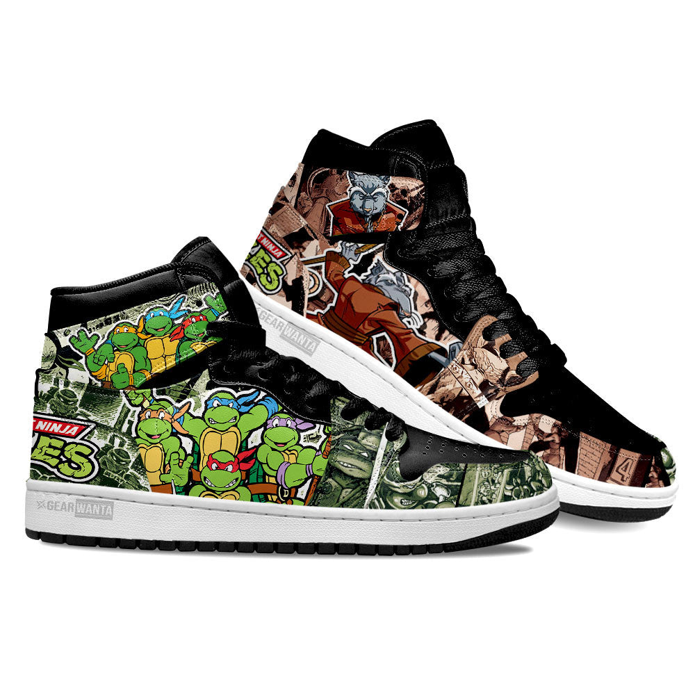 Ideafootwear Ninja Turtles AJ1 High Sneakers Shoes For Men And Women 1