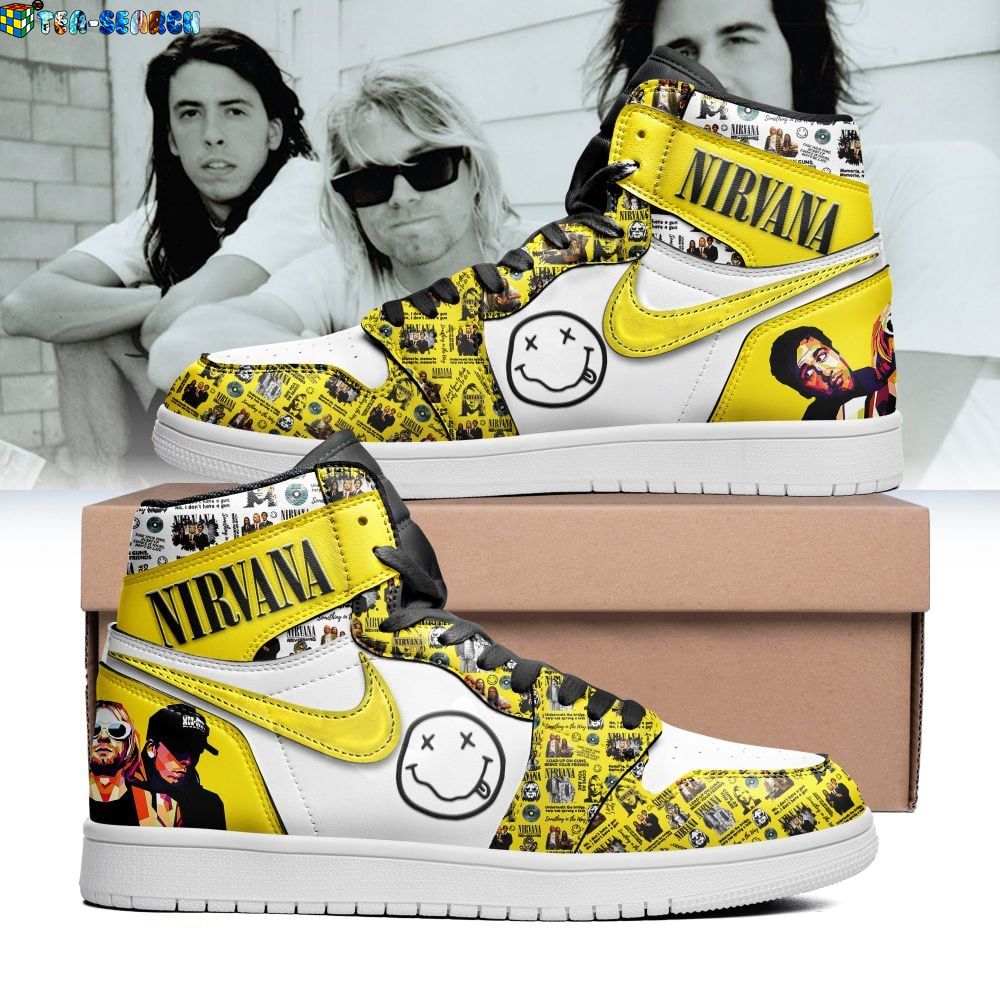 Ideafootwear Nirvana Rock Band AJ1 High Sneakers Shoes For Men And Women 1