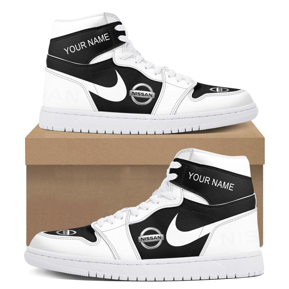 Ideafootwear Nissan Trucks AJ1 High Sneakers Shoes For Men And Women 1