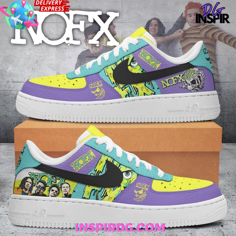 Ideafootwear NOFX Punk Rock Air Low-Top Sneakers Shoes For Men And Women 1
