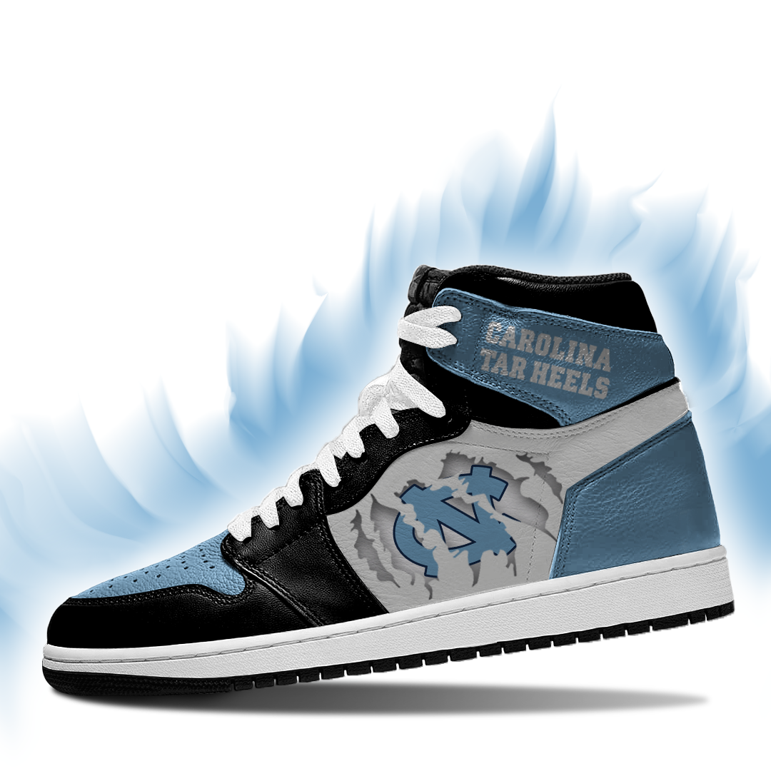 Ideafootwear North Carolina Tar Heels AJ1 High Sneakers Shoes For Men And Women 2