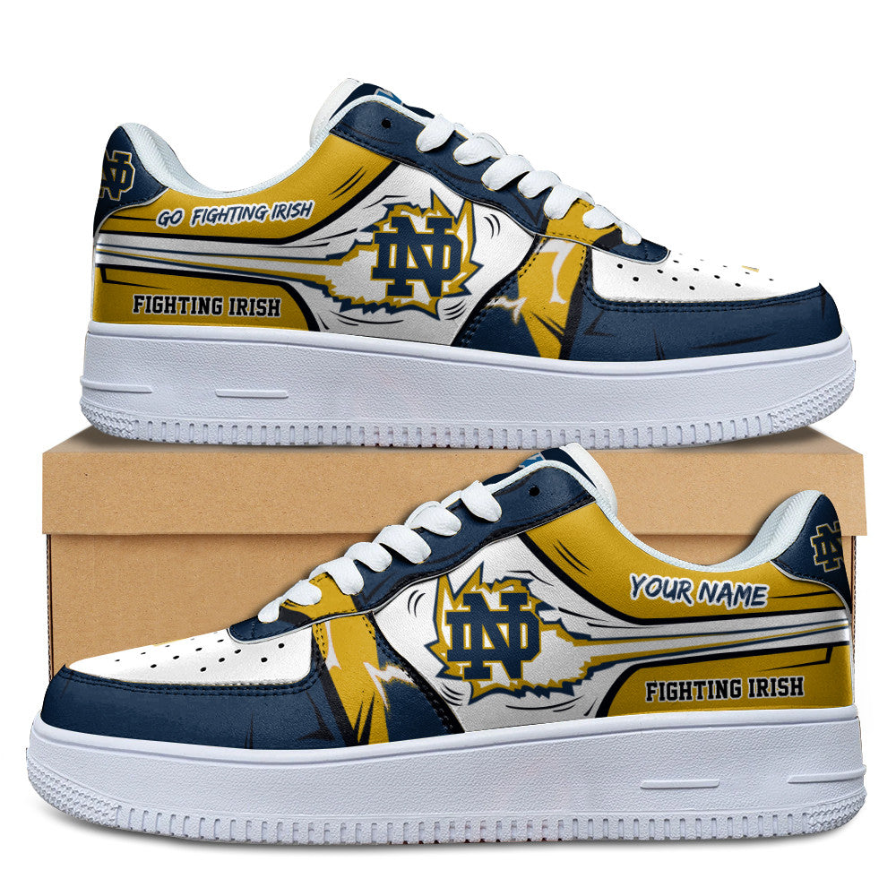 Ideafootwear Notre Dame Fighting Irish Air Low-Top Sneakers Shoes For Men And Women 4