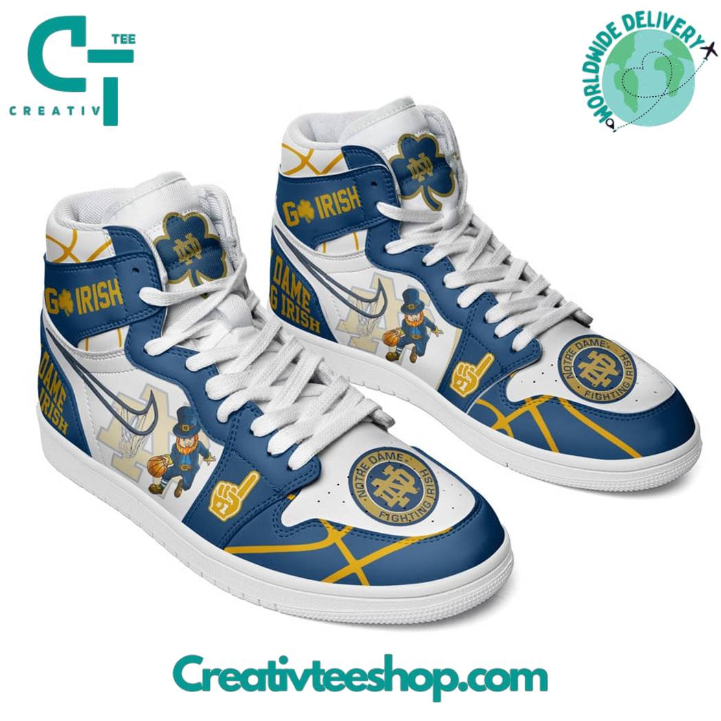 Ideafootwear Notre Dame Fighting Irish AJ1 High Sneakers Shoes For Men And Women 6