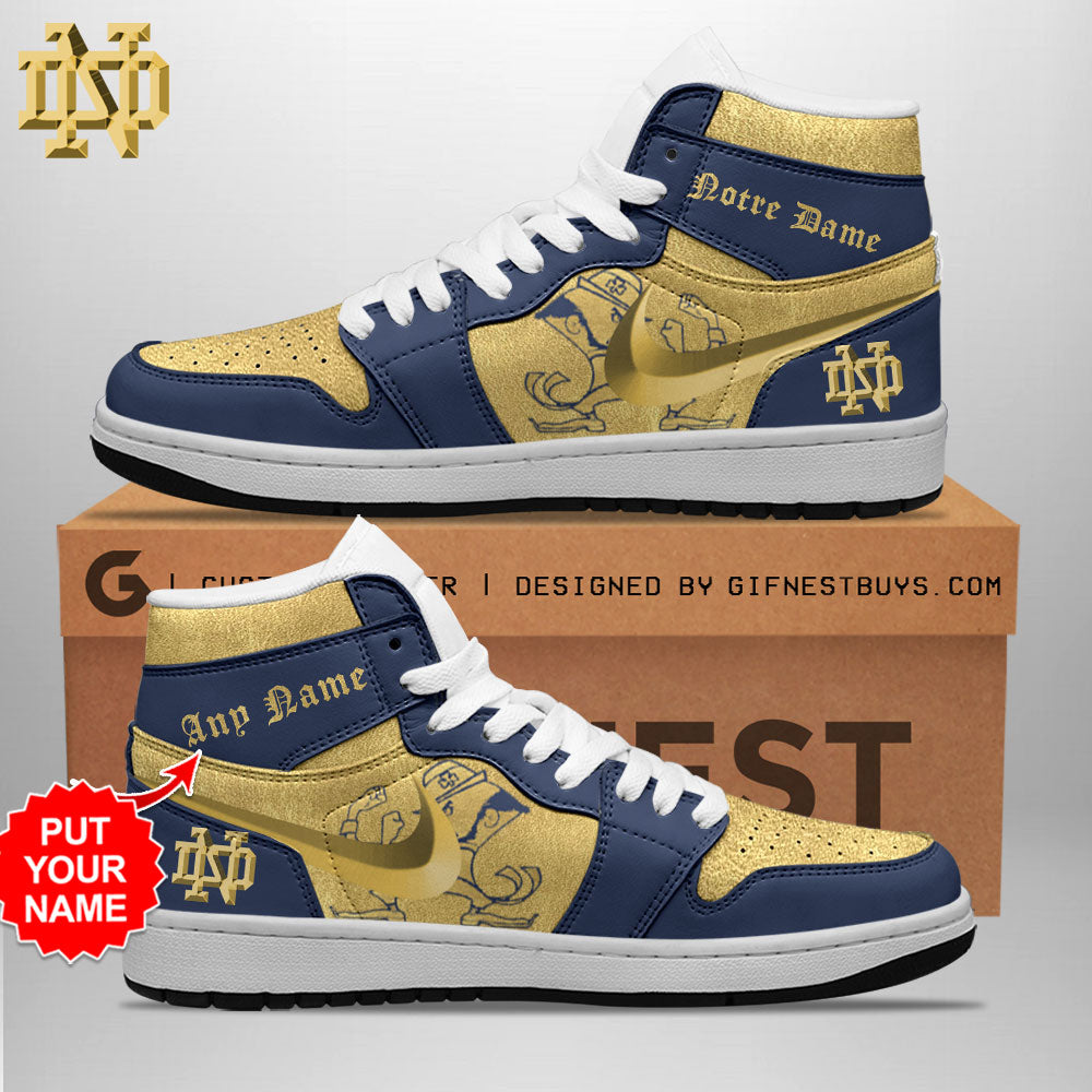 Ideafootwear Notre Dame Fighting Irish AJ1 High Sneakers Shoes For Men And Women 2
