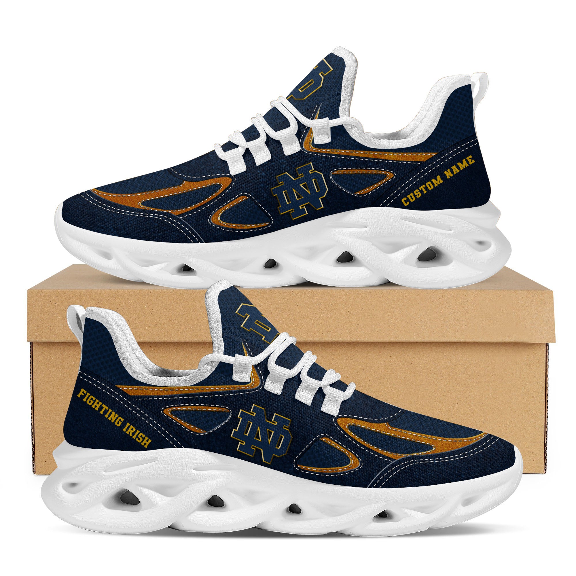 Ideafootwear Notre Dame Fighting Irish Max Soul Shoes Sneakers For Men And Women 5