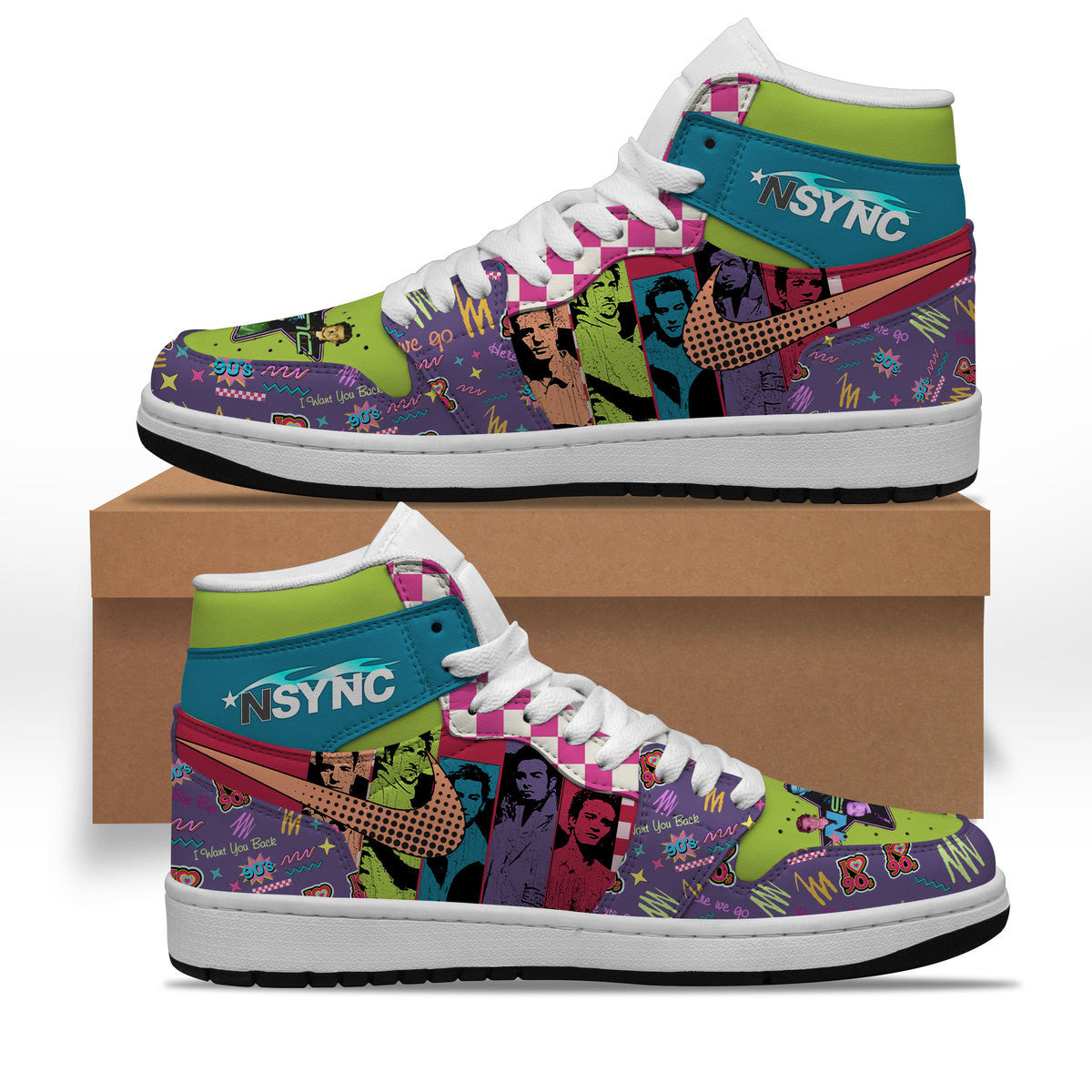 Ideafootwear NSYNC AJ1 High Sneakers Shoes For Men And Women 1