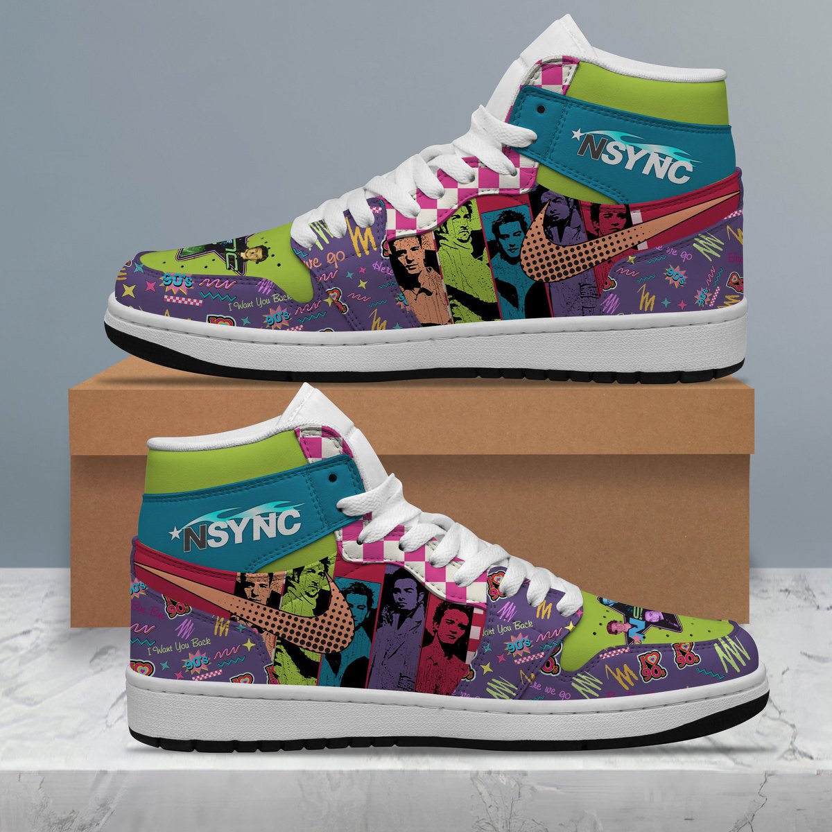 Ideafootwear NSYNC AJ1 High Sneakers Shoes For Men And Women 1