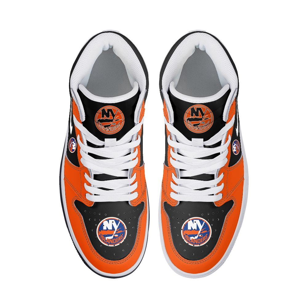 Ideafootwear NY Islanders AJ1 High Sneakers Shoes For Men And Women 1