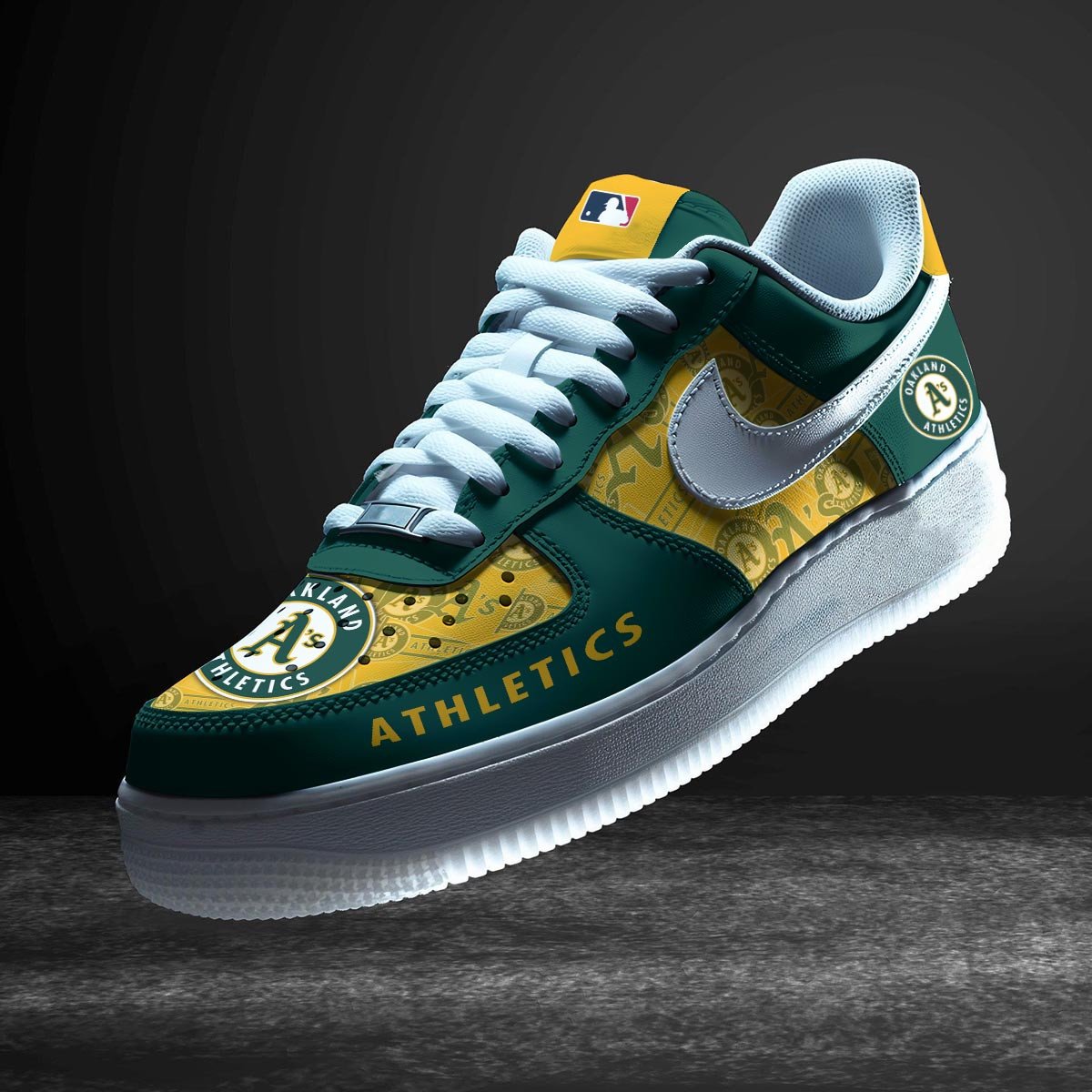 Ideafootwear Oakland Athletics Air Low-Top Sneakers Shoes For Men And Women 4