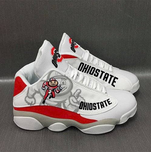 Ideafootwear Ohio State Buckeyes AJ13 Sneakers Shoes For Men And Women 13