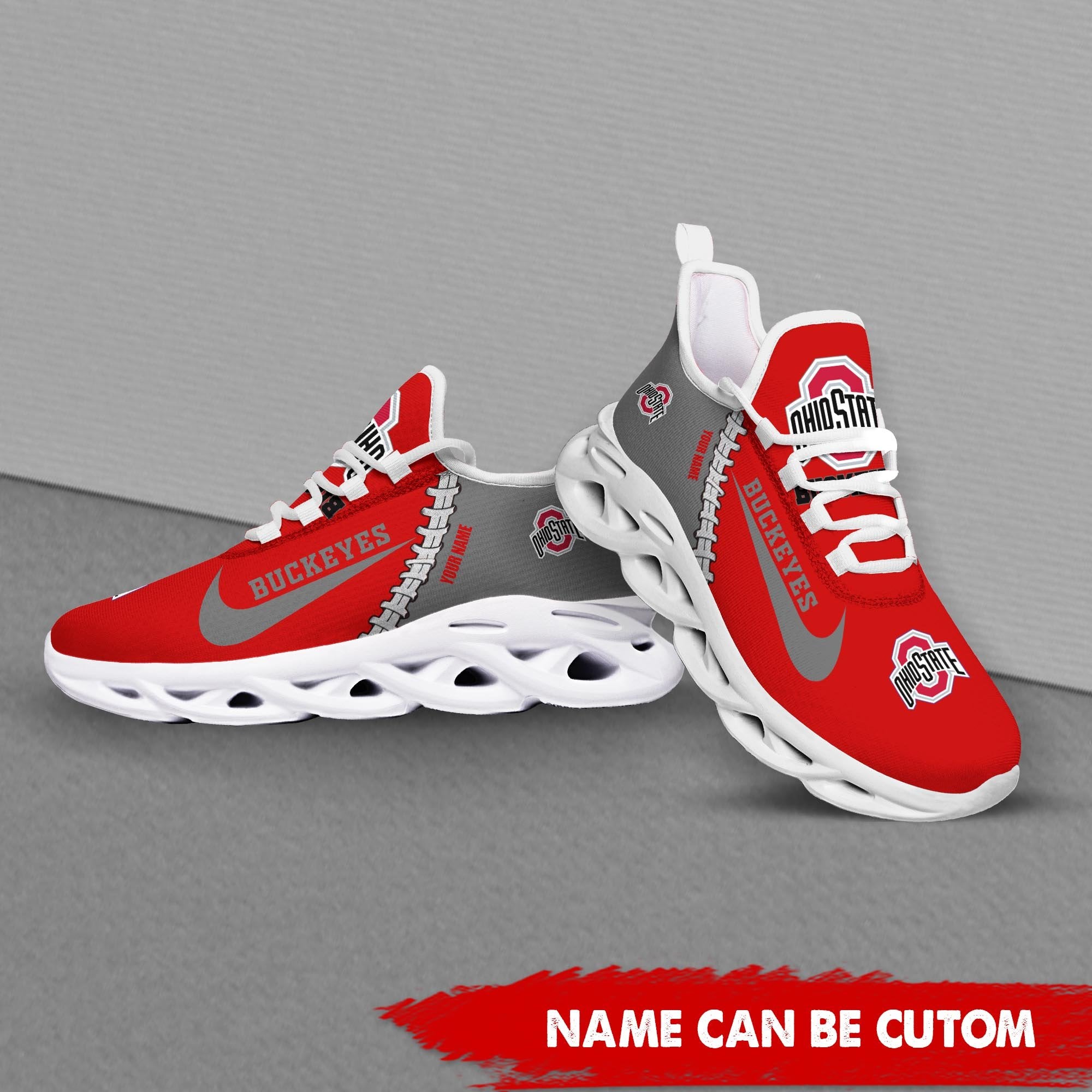 Ideafootwear Ohio State Buckeyes Max Soul Shoes Sneakers For Men And Women 3