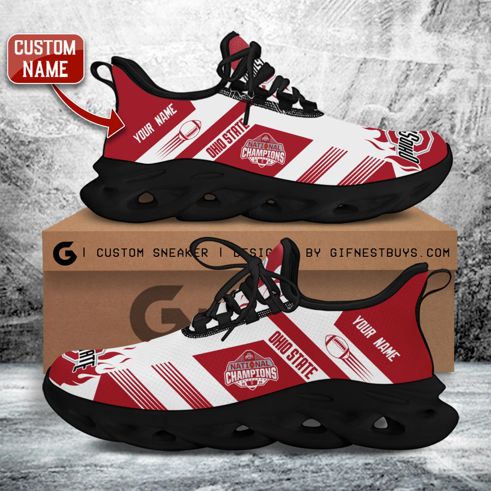 Ideafootwear Ohio State Buckeyes Max Soul Shoes Sneakers For Men And Women 1
