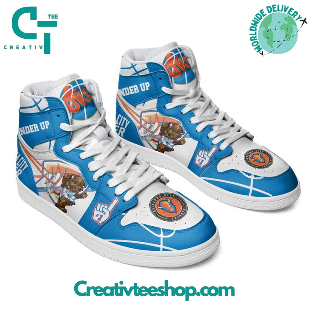 Ideafootwear Oklahoma City Thunder AJ1 High Sneakers Shoes For Men And Women 6