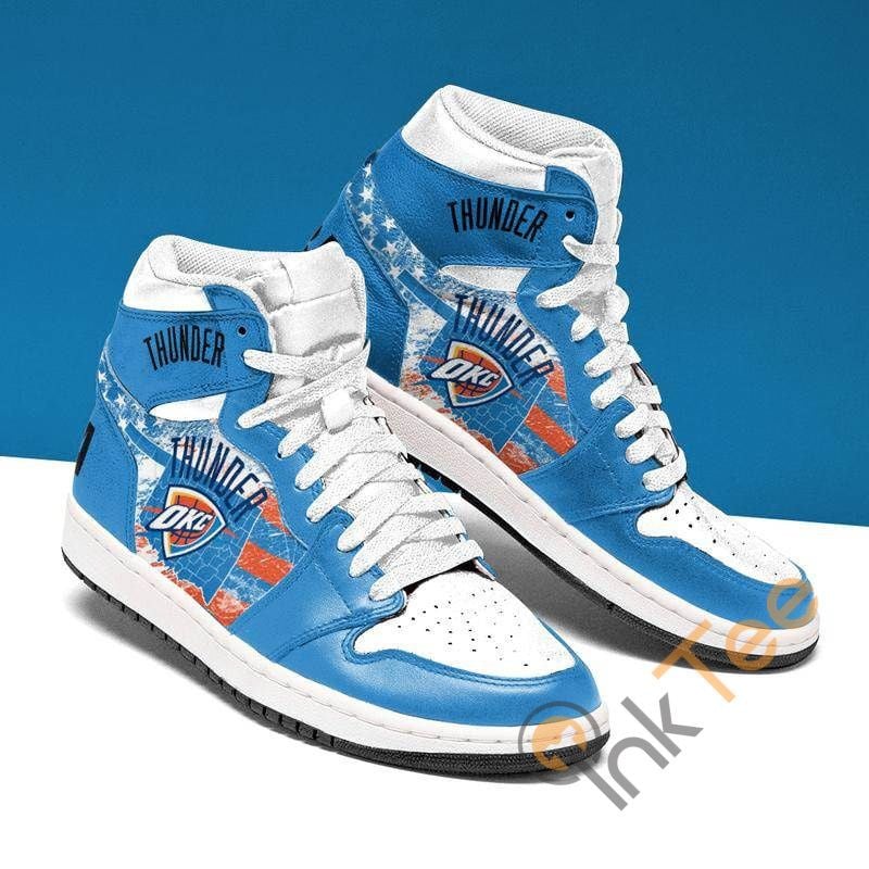 Ideafootwear Oklahoma City Thunder NBA AJ1 High Sneakers Shoes For Men And Women 6