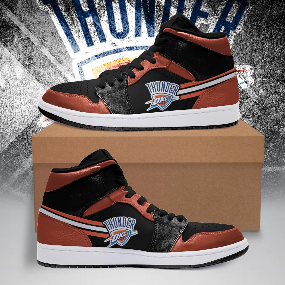 Ideafootwear Oklahoma City Thunder NBA AJ1 High Sneakers Shoes For Men And Women 3