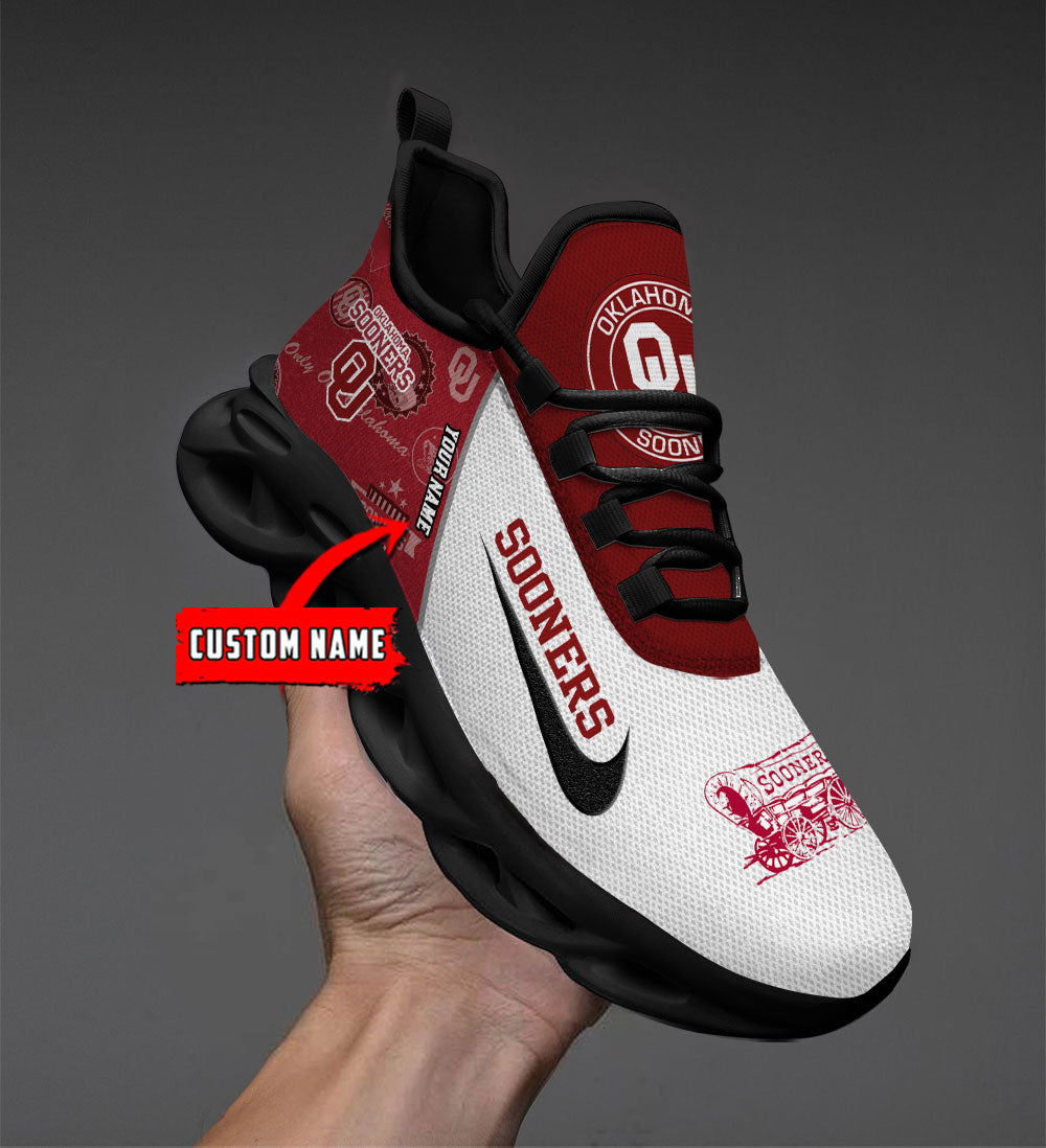 Ideafootwear Oklahoma Sooners Max Soul Shoes Sneakers For Men And Women 1