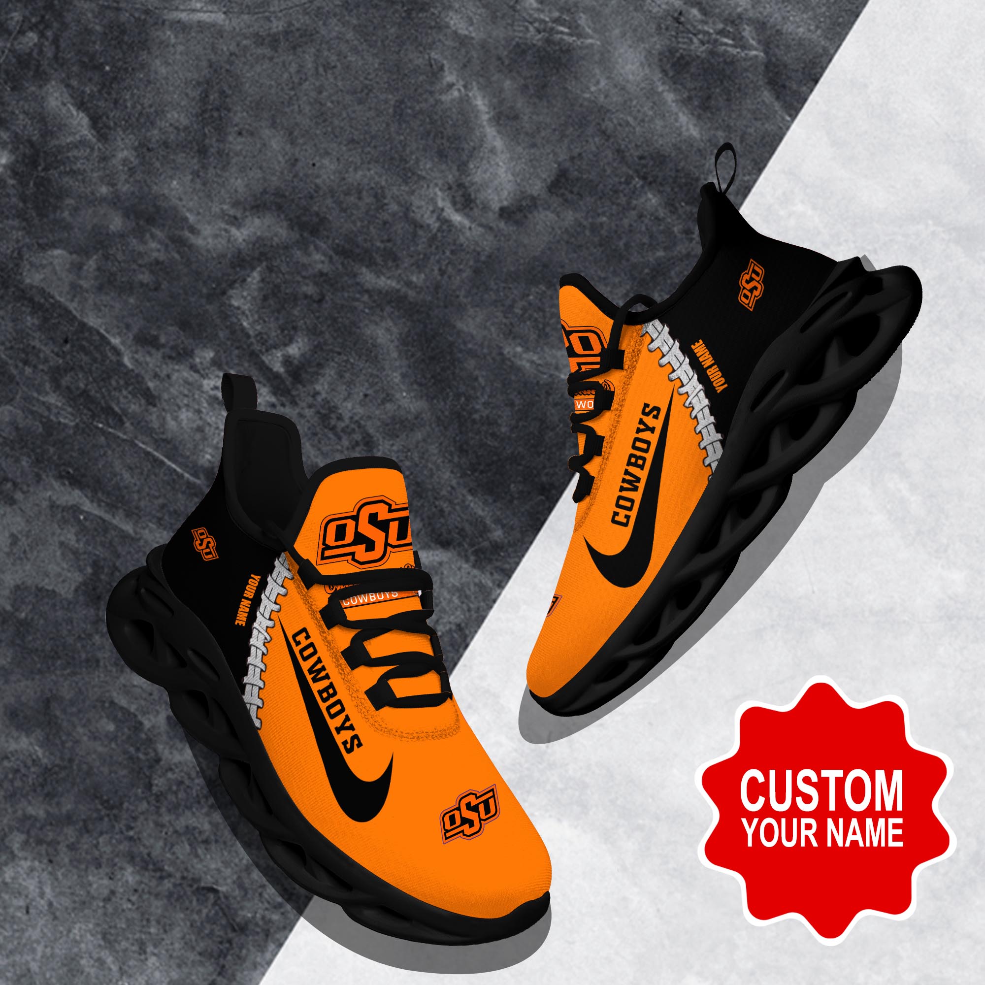 Ideafootwear Oklahoma State Cowboys Max Soul Shoes Sneakers For Men And Women 2