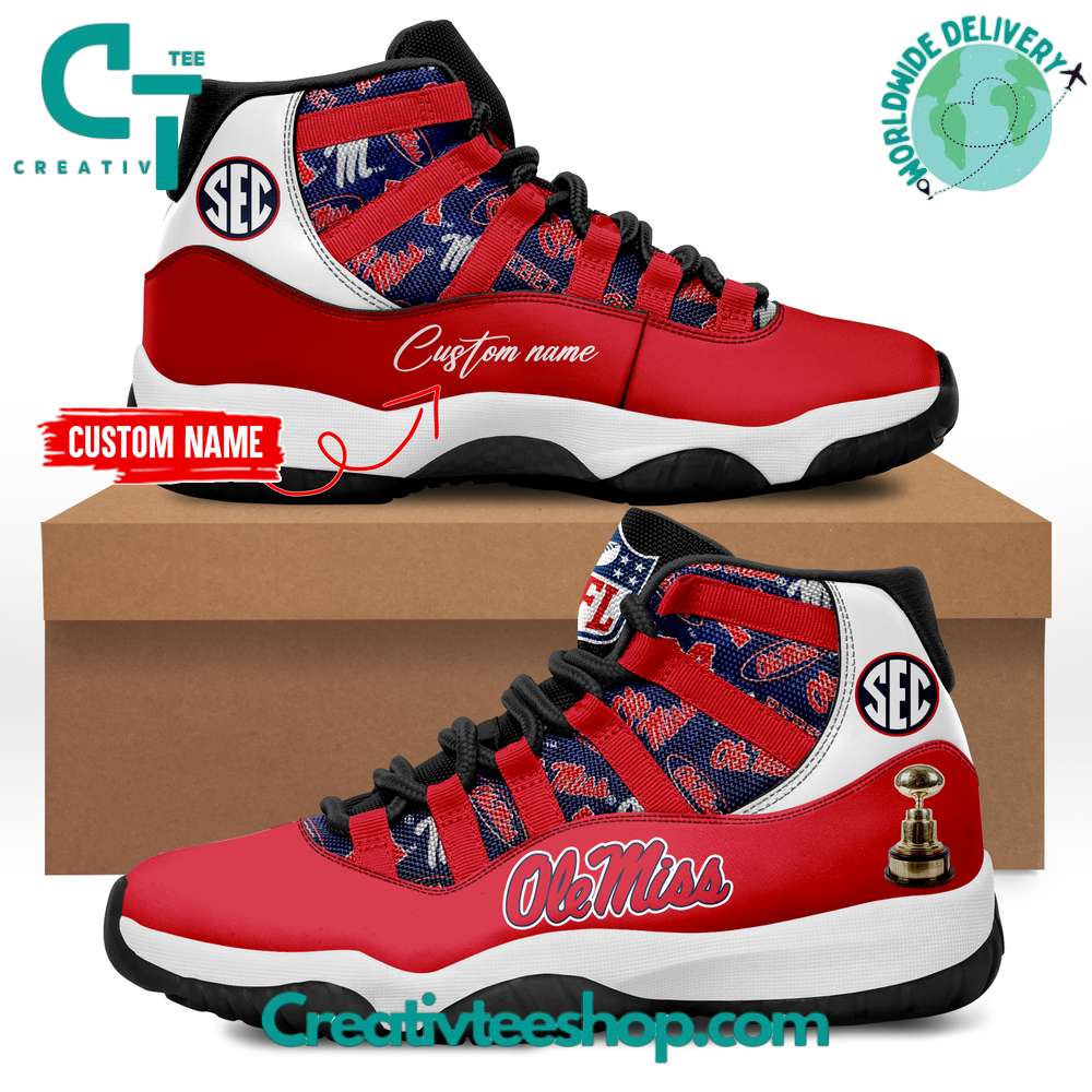 Ideafootwear Ole Miss Rebels AJ13 Sneakers Shoes For Men And Women 3