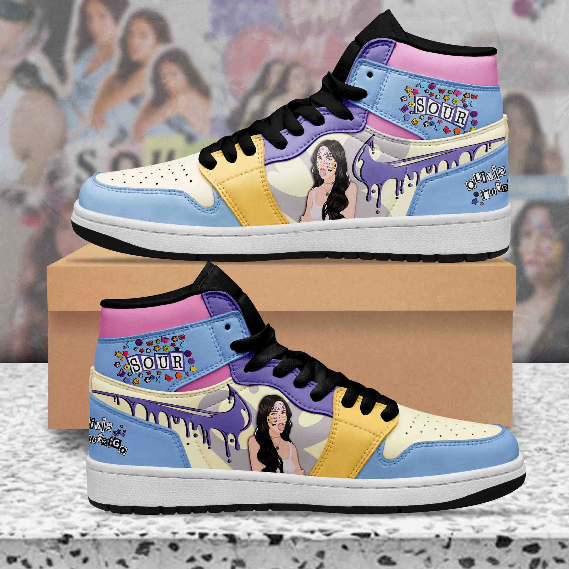 Ideafootwear Olivia Rodrigo AJ1 High Sneakers Shoes For Men And Women 4